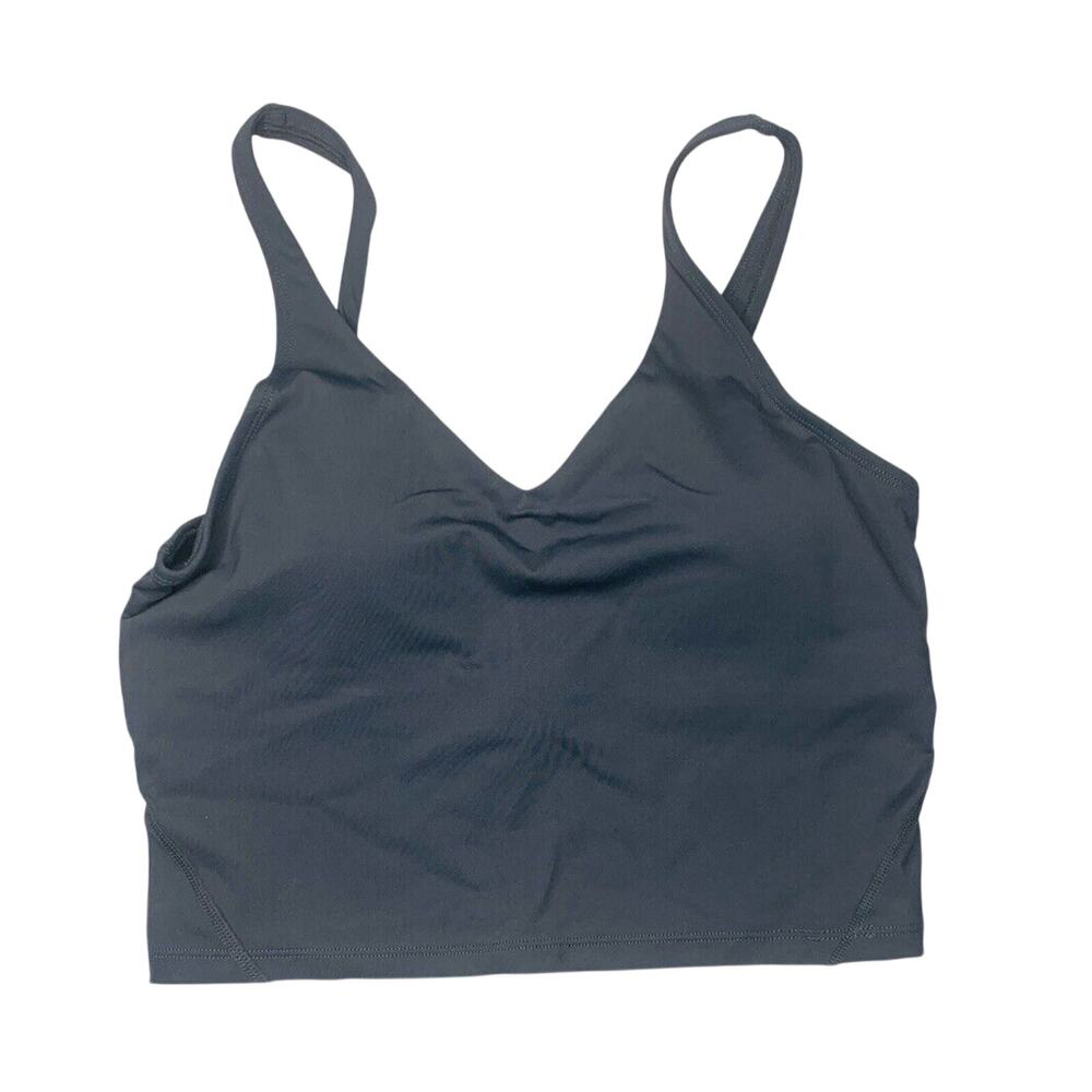Women's U Back Sports Bra, Medium, Charcoal Gray